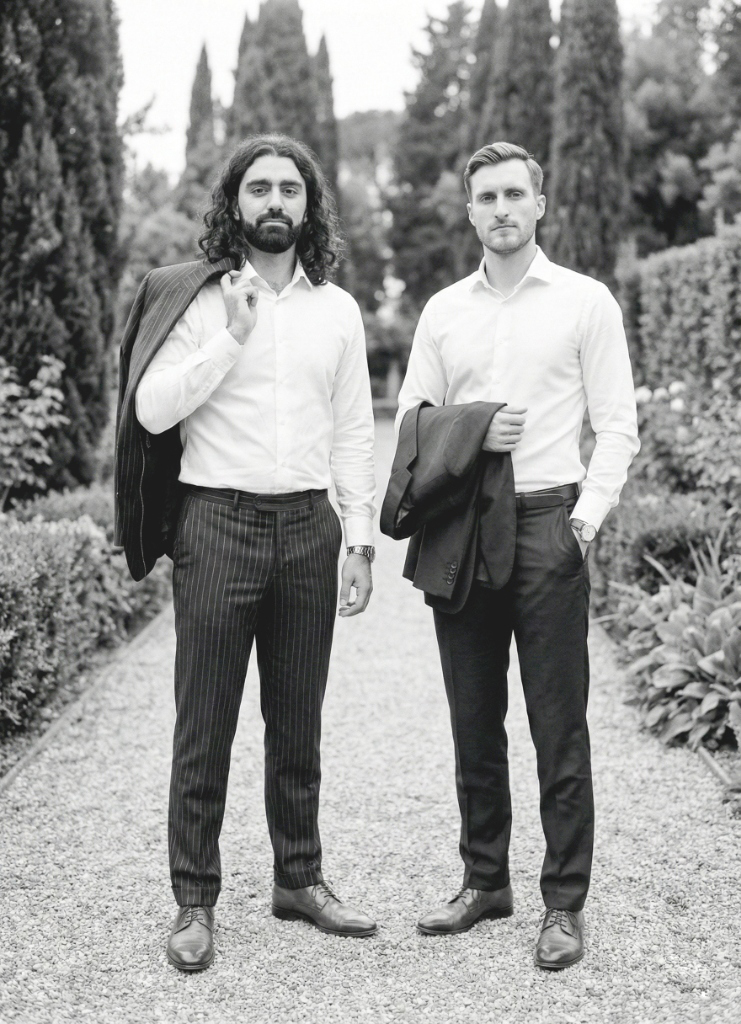 Tigran and Dima, co-founders of EsperaStudio, working in their automation lab